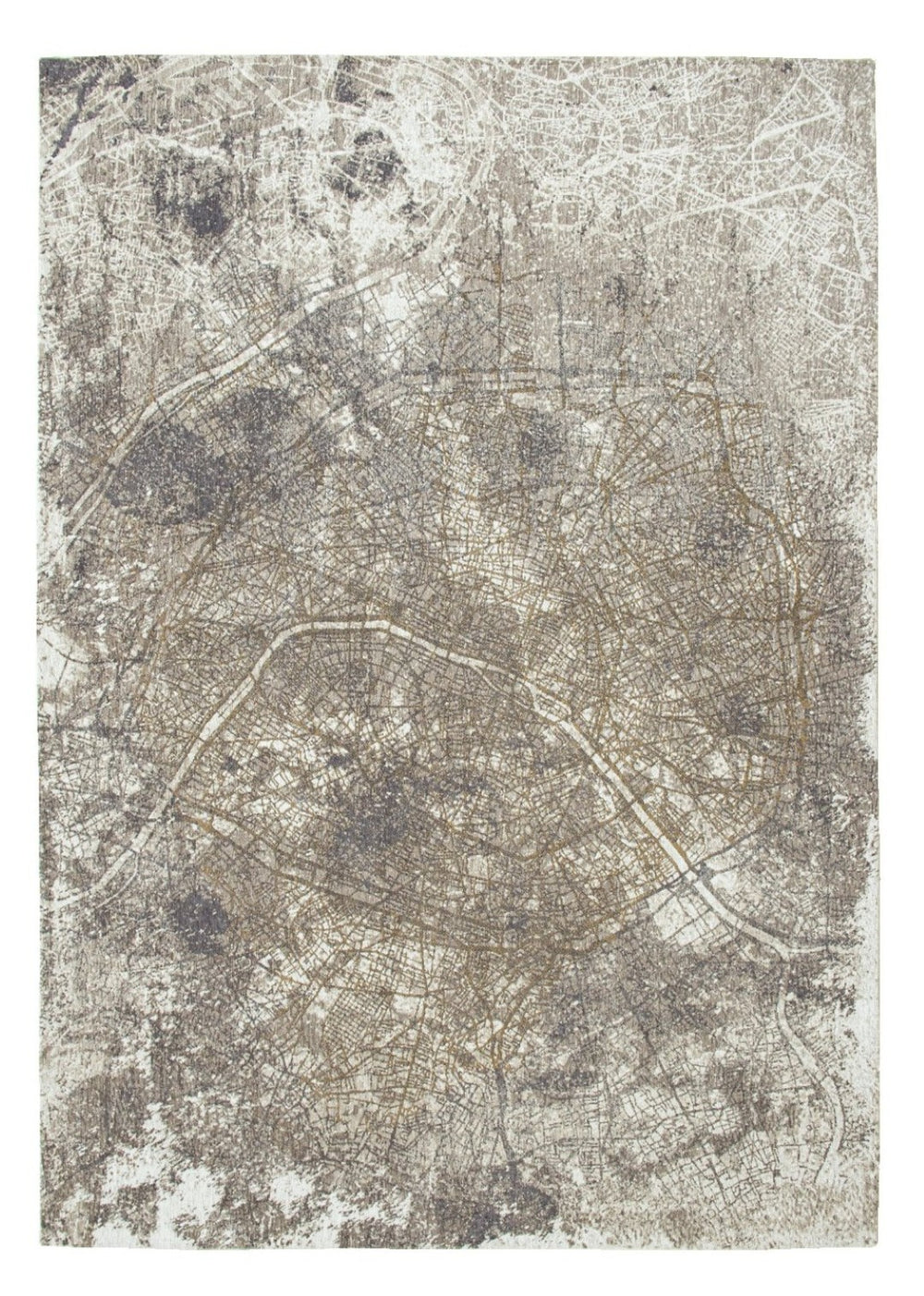 HomeRoots 9' Modern Gray and White Abstract Area Rug - Non-Skid, Durable, Low Pile for High-Traffic Spaces 551777