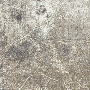 HomeRoots 8' Gray and White Round Abstract Area Rug – Modern Non-Skid Design for Stylish Living Spaces 551778