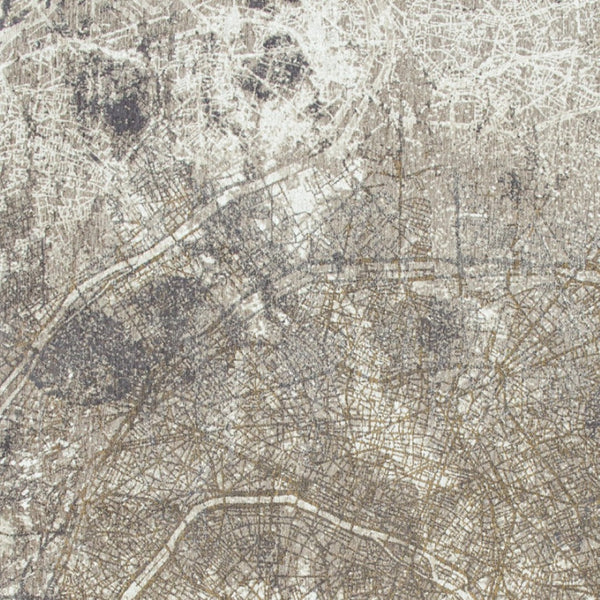 HomeRoots 8' Gray and White Round Abstract Area Rug – Modern Non-Skid Design for Stylish Living Spaces 551778