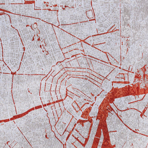 Homeroots 6' X 8' Red And White Abstract Non Skid Area Rug  100% Pet 551781