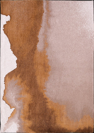 HomeRoots 9' X 13' Contemporary Yellow & Brown Abstract Non-Skid Area Rug - Perfect for Living Spaces & Style 551791