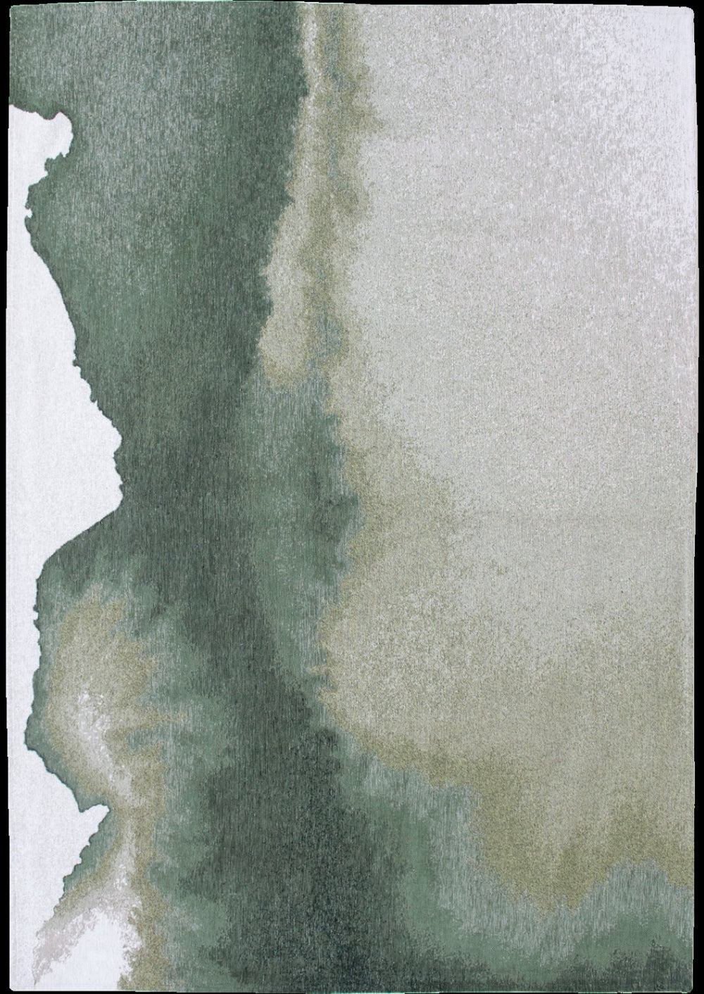 HomeRoots 3' X 5' Gray and Green Abstract Non-Skid Area Rug - Stylish, Safe, and Perfect for Small Spaces! 551802