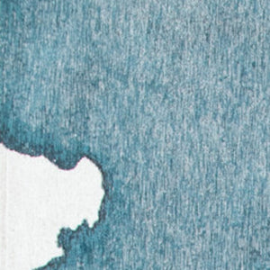 HomeRoots 3' X 5' Blue and Gray Abstract Non-Skid Area Rug – Stylish, Safe Floor Covering for Any Space 551810