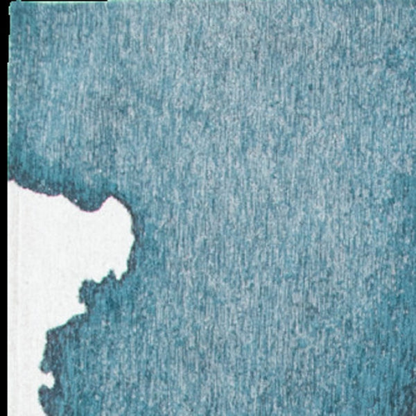 HomeRoots 9' Modern Blue and Gray Abstract Area Rug - Non-Skid, Durable for High-Traffic Spaces, Stylish Décor 551815