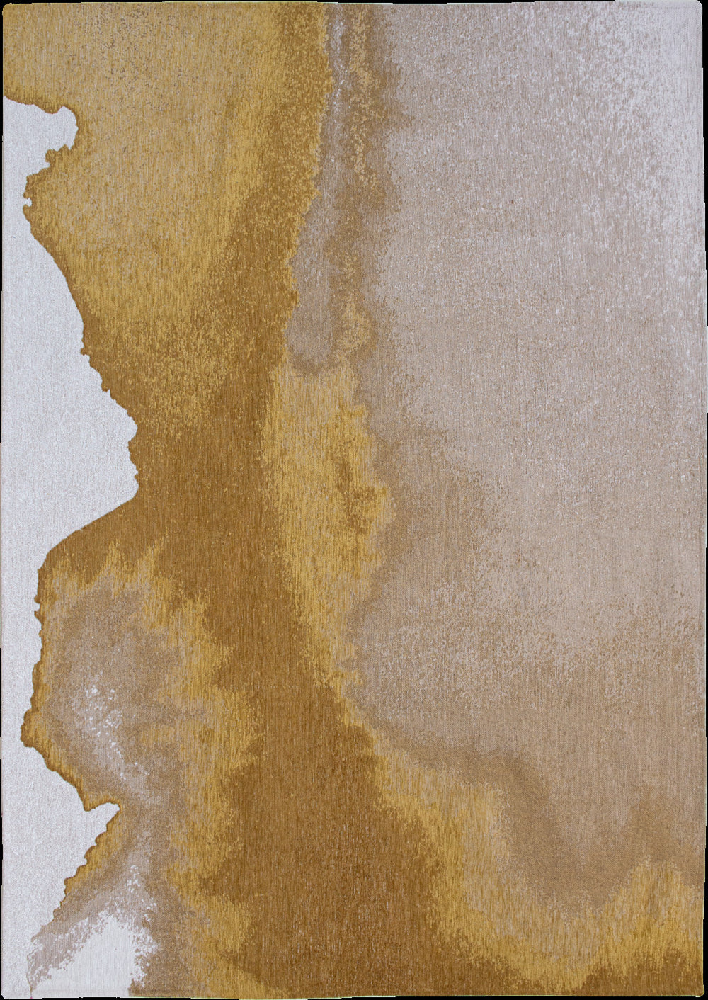 Homeroots 5' X 7' Gray And Yellow Abstract Non Skid Area Rug  100% Pet 551819