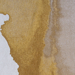 Homeroots 5' X 7' Gray And Yellow Abstract Non Skid Area Rug  100% Pet 551819