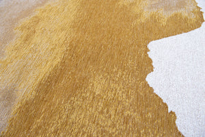 Homeroots 8' X 11' Gray And Yellow Abstract Non Skid Area Rug  100% Pet 551822