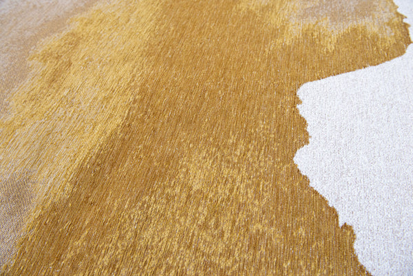 Homeroots 8' X 11' Gray And Yellow Abstract Non Skid Area Rug  100% Pet 551822