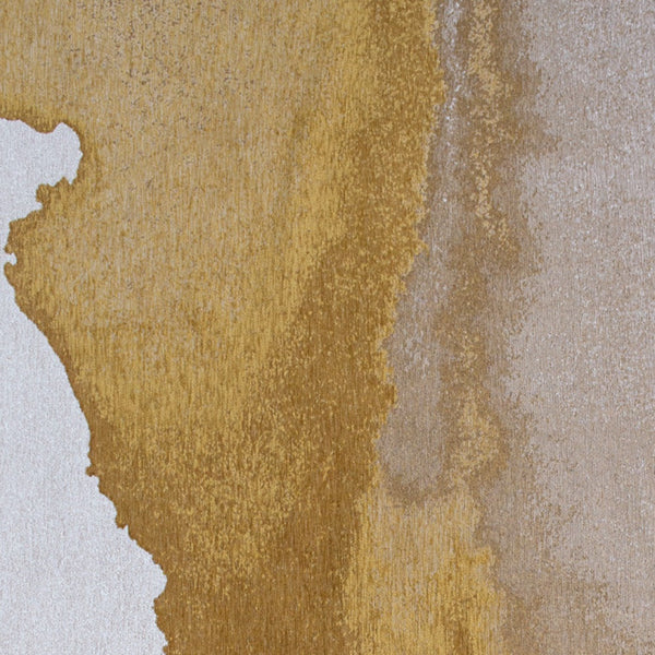 Homeroots 8' X 11' Gray And Yellow Abstract Non Skid Area Rug  100% Pet 551822