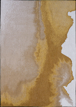 Homeroots 8' X 11' Gray And Yellow Abstract Non Skid Area Rug  100% Pet 551822