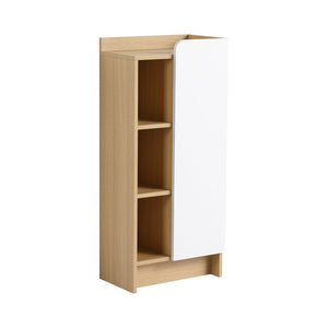 English Elm 16" Slim Wall Mounted Bathroom Cabinet Plywood Open Shelves Scandinavian Storage W3450P440622