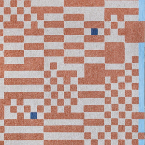 HomeRoots 3' X 5' Blue and Red Geometric Non-Skid Area Rug - Stylish, Durable, Perfect for High-Traffic Spaces! 551856