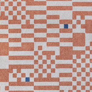 Homeroots 5' X 7' Blue And Red Geometric Non Skid Area Rug  100% Pet 551857