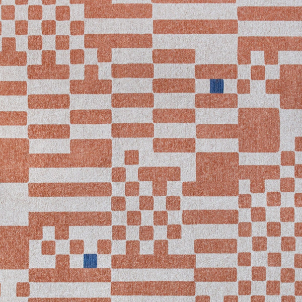 Homeroots 5' X 7' Blue And Red Geometric Non Skid Area Rug  100% Pet 551857