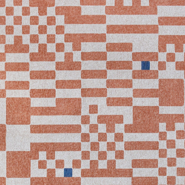 Homeroots 8' X 11' Blue And Red Geometric Non Skid Area Rug  100% Pet 551860