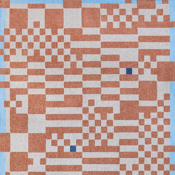 HomeRoots 9' Bold Blue and Red Geometric Non-Skid Area Rug - Modern Style for Living Rooms & Dining Spaces 551861