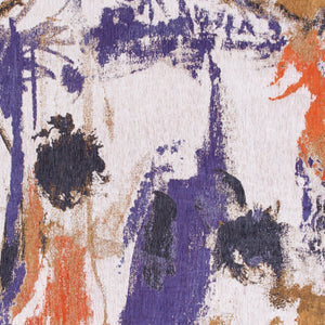 Homeroots 7' X 9' Purple And White Abstract Non Skid Area Rug  100% Pet 551865