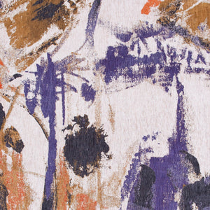 Homeroots 8' X 11' Purple And White Abstract Non Skid Area Rug  100% Pet 551866