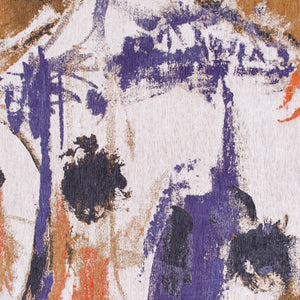 Homeroots 9' X 13' Purple And White Abstract Non Skid Area Rug  100% Pet 551867