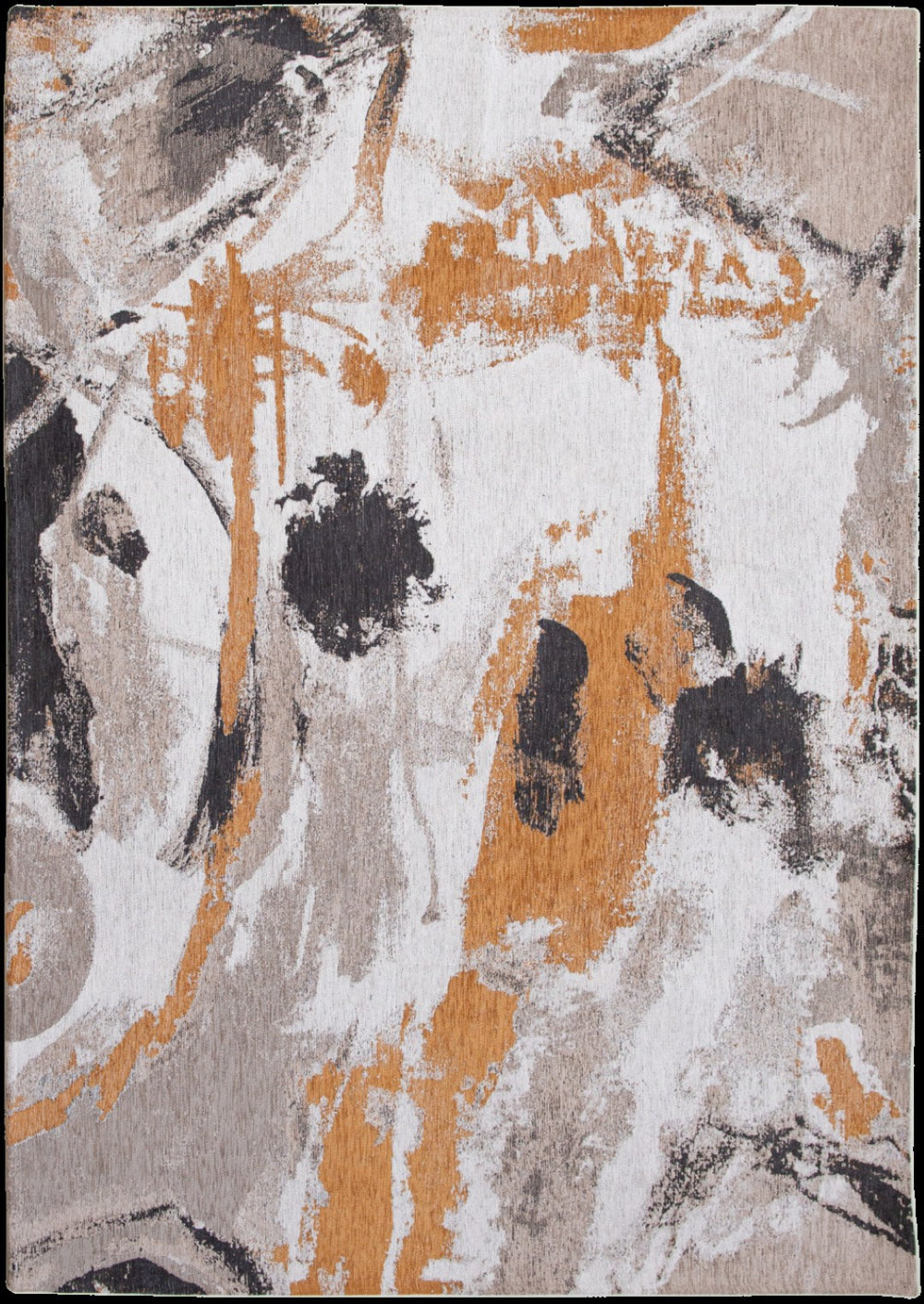 HomeRoots 3' X 5' Gray and White Abstract Non-Skid Area Rug - Modern Design for Entryways and Kitchens! 551869