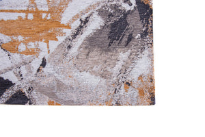 HomeRoots 3' X 5' Gray and White Abstract Non-Skid Area Rug - Modern Design for Entryways and Kitchens! 551869