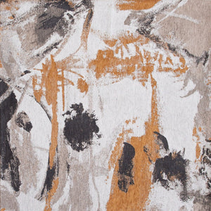 HomeRoots 3' X 5' Gray and White Abstract Non-Skid Area Rug - Modern Design for Entryways and Kitchens! 551869