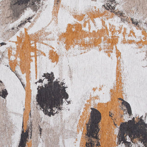 Homeroots 5' X 7' Gray And White Abstract Non Skid Area Rug  100% Pet 551870