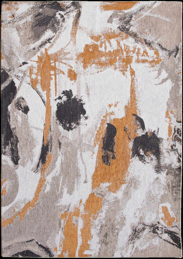 Homeroots 8' X 11' Gray And White Abstract Non Skid Area Rug  100% Pet 551873