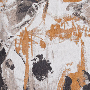 Homeroots 8' X 11' Gray And White Abstract Non Skid Area Rug  100% Pet 551873