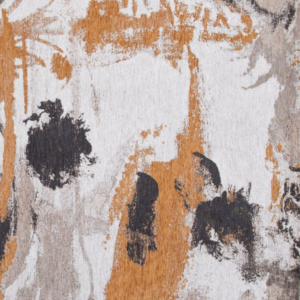 HomeRoots 9' Modern Gray and White Abstract Area Rug - Non-Skid, Low-Pile, Ideal for Living Rooms & Offices 551874