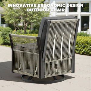 English Elm 73.2" Outdoor Handwoven Rattan 3 Seat Sofa with Olefin Cushions for Porch or Patio T3773P419404