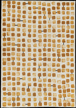 Homeroots 10' Brown And Beige Geometric Non Skid Area Rug  100% Pet 551877