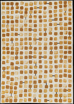 Homeroots 8' X 11' Brown And Beige Geometric Non Skid Area Rug  100% Pet 551881