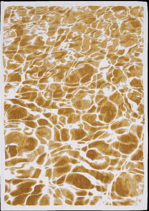Homeroots 10' Yellow And Brown Abstract Non Skid Area Rug  100% Pet 551895