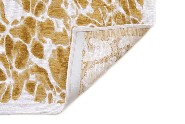 Homeroots 6' X 8' Yellow And Brown Abstract Non Skid Area Rug  100% Pet 551897