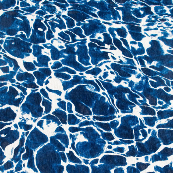 Homeroots 5' X 7' Blue And White Abstract Non Skid Area Rug  100% Pet 551905