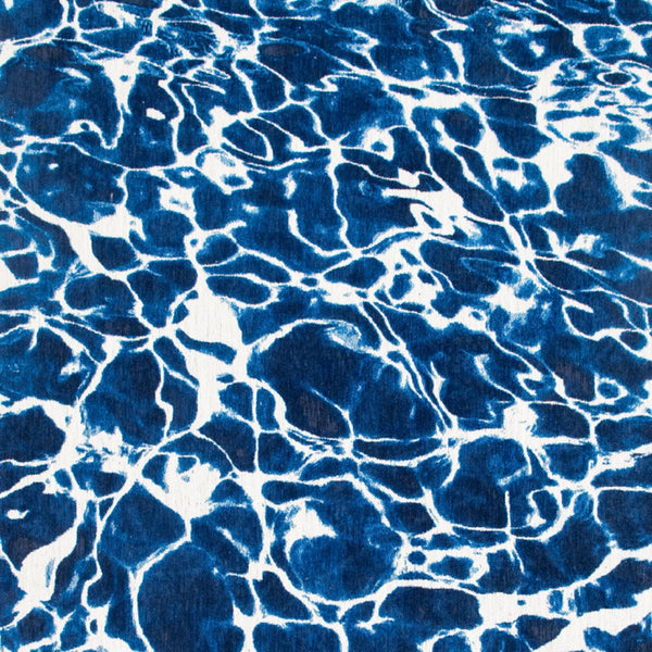 Homeroots 9' X 13' Blue And White Abstract Non Skid Area Rug  100% Pet 551909