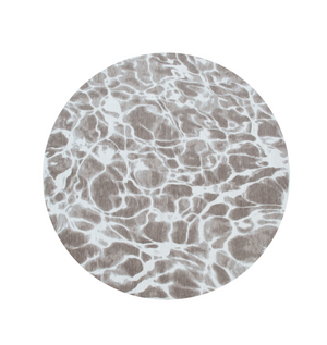 Homeroots 5' Gray Round Abstract Non Skid Area Rug  100% Pet 551919