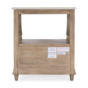 Butler Specialty Mabel Marble Nightstand With Elegant Design, Spacious Drawer, And Timeless Charm For Your Bedroom Tan,Beige Marble,Mahogany Wood,Mdf,Mahogany Veneer,Plywood 5519415-butler