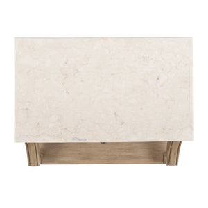 Butler Specialty Mabel Marble Nightstand With Elegant Design, Spacious Drawer, And Timeless Charm For Your Bedroom Tan,Beige Marble,Mahogany Wood,Mdf,Mahogany Veneer,Plywood 5519415-butler
