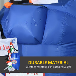 English Elm North Pole Inflatable Yard Display with Penguins Snowman and Built-in Led Glow T3971P415914