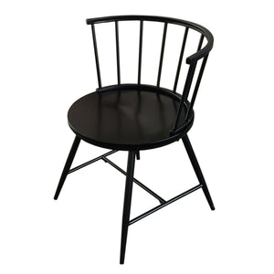 Lydford Minimalist Metal Frame Low Back Dining Chair with Glossy Mdf Seat Set of 2