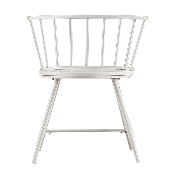 Lydford Minimalist Metal Frame Low Back Dining Chair with Glossy Mdf Seat Set of 2
