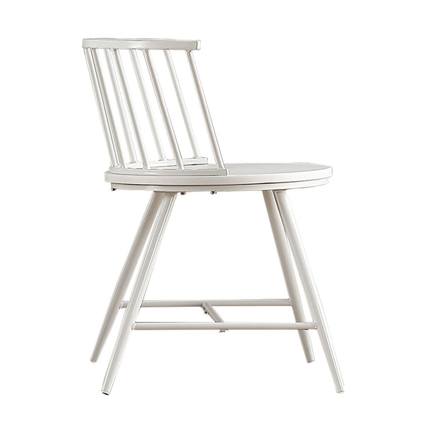 Lydford Minimalist Metal Frame Low Back Dining Chair with Glossy Mdf Seat Set of 2