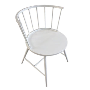 Lydford Minimalist Metal Frame Low Back Dining Chair with Glossy Mdf Seat Set of 2
