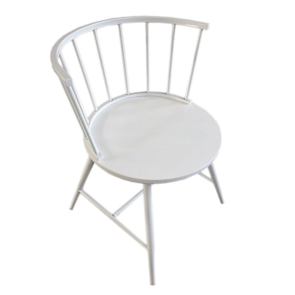 Lydford Minimalist Metal Frame Low Back Dining Chair with Glossy Mdf Seat Set of 2