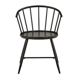 Lydford Windsor Low Back Dining Chair Set with Iron Legs for Modern Spaces