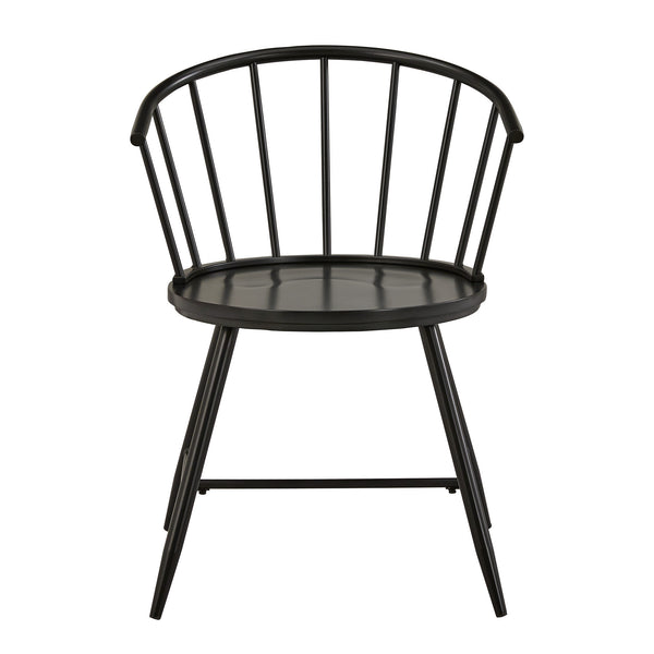 Lydford Windsor Low Back Dining Chair Set with Iron Legs for Modern Spaces