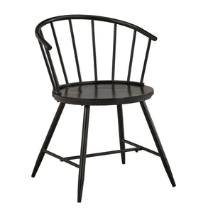 Lydford Windsor Low Back Dining Chair Set with Iron Legs for Modern Spaces