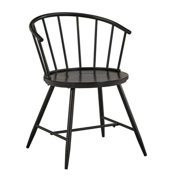 Lydford Windsor Low Back Dining Chair Set with Iron Legs for Modern Spaces